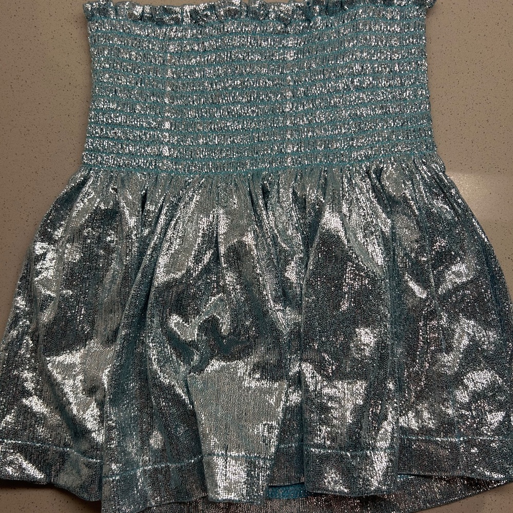 Size medium skort, blue glittery kids